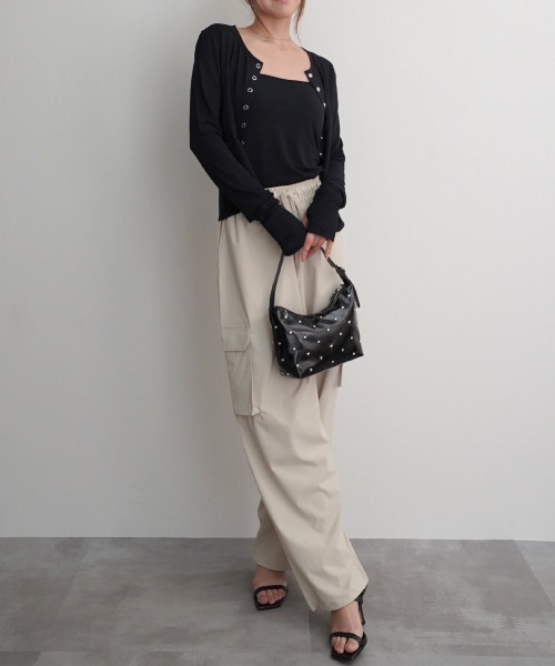 Rashik(ラシク)の「【Rashik】接触冷感 スナップボタンカーデ UVカット 抗菌 防臭(カーディガン/ボレロ・レディース・ブラック/レッド/ブルー/ホワイト・FREE)」の10枚目の写真