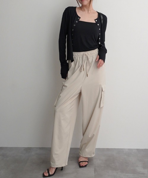 Rashik(ラシク)の「【Rashik】接触冷感 スナップボタンカーデ UVカット 抗菌 防臭(カーディガン/ボレロ・レディース・ブラック/レッド/ブルー/ホワイト・FREE)」の11枚目の写真