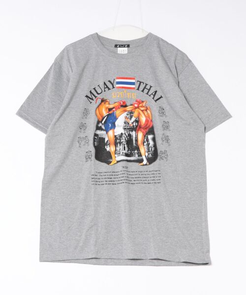チャイハネ(チャイハネ)の「【チャイハネ】ムエツウメンズTシャツ(Tシャツ/カットソー・メンズ・ブラック/ホワイト/グレー・FREE)」の3枚目の写真