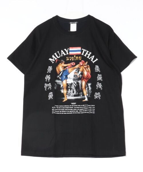チャイハネ(チャイハネ)の「【チャイハネ】ムエツウメンズTシャツ(Tシャツ/カットソー・メンズ・ブラック/ホワイト/グレー・FREE)」の1枚目の写真