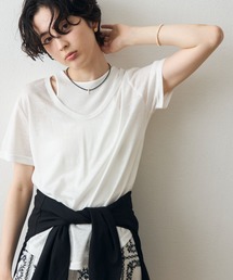 シアーディープラウンドTシャツ