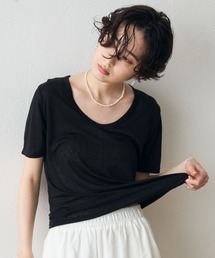 シアーディープラウンドTシャツ