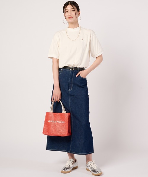 Arnold Palmer(アーノルドパーマー)の「【汗ジミ防止】シェア エンボス ロゴ Tシャツ(Tシャツ/カットソー・レディース・ネイビー/グレー/グリーン/ホワイト・S/XS/L/M/LL)」の11枚目の写真