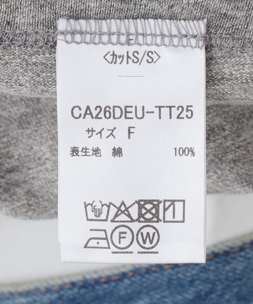 CALUX(キャラクス)の「【CALUX/キャラクス】 Vネック Tシャツ(Tシャツ/カットソー・レディース・チャコールグレー/カーキ/ホワイト/モカ・FREE)」の19枚目の写真