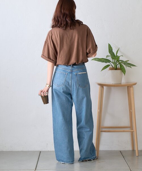 CIAOPANIC TYPY(チャオパニックティピー)の「【AMALFI】ワンポイント刺繍アソートプリントTee(Tシャツ/カットソー・レディース・ピンク/ホワイト/ブラウン/サックスブルー・ONE SIZE)」の13枚目の写真