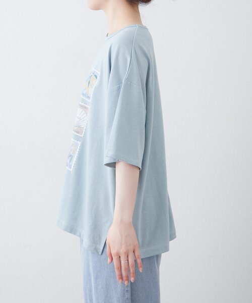 CIAOPANIC TYPY(チャオパニックティピー)の「【AMALFI】ワンポイント刺繍アソートプリントTee(Tシャツ/カットソー・レディース・ピンク/ホワイト/ブラウン/サックスブルー・ONE SIZE)」の15枚目の写真