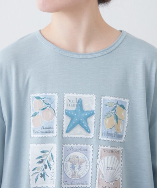 CIAOPANIC TYPY(チャオパニックティピー)の「【AMALFI】ワンポイント刺繍アソートプリントTee(Tシャツ/カットソー・レディース・ピンク/ホワイト/ブラウン/サックスブルー・ONE SIZE)」の17枚目の写真