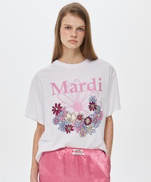 Mardi Mercredi（マルディメクルディ）の「【辻希美さん着用】TSHIRT FLOWERMARDI JARDIN VVD / Tシャツ フラワーマルディ ジャルダン VVD（Tシャツ/カットソー）」