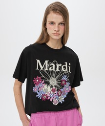 Mardi Mercredi（マルディメクルディ）の「【辻希美さん着用】TSHIRT FLOWERMARDI JARDIN VVD   Tシャツ フラワーマルディ ジャルダン VVD（Tシャツ/カットソー）」