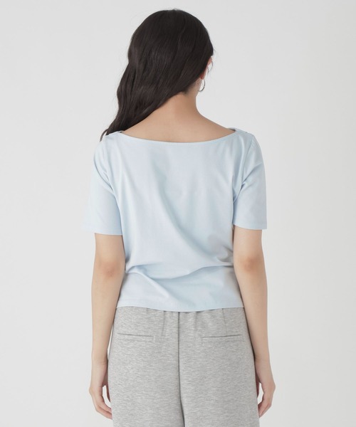 GLOBAL WORK(グローバルワーク)の「ドレープ半袖T/684110(Tシャツ/カットソー・レディース・ブラック/スカイブルー/ホワイト・MEDIUM/LARGE)」の10枚目の写真
