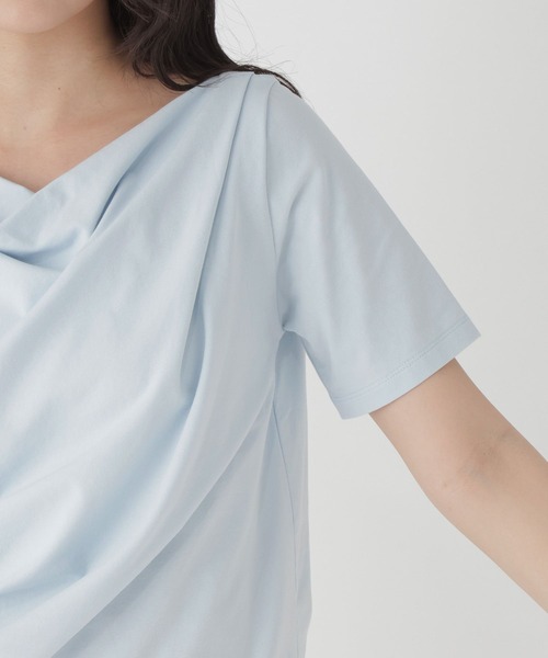 GLOBAL WORK(グローバルワーク)の「ドレープ半袖T/684110(Tシャツ/カットソー・レディース・ブラック/スカイブルー/ホワイト・MEDIUM/LARGE)」の12枚目の写真