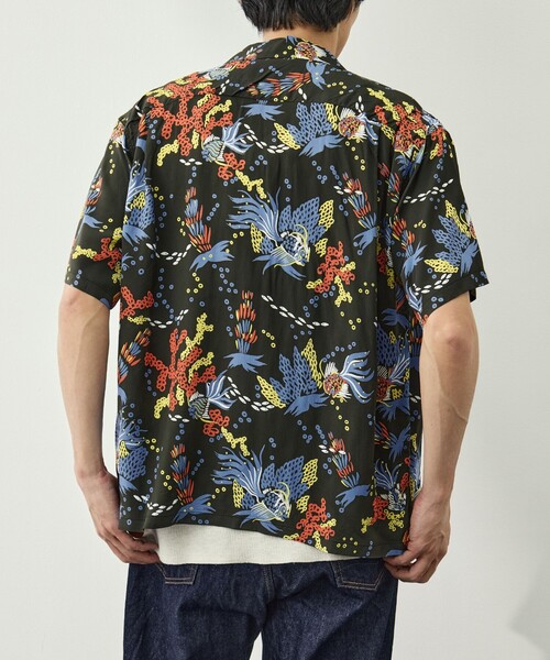 SUN SURF(サンサーフ)の「【SUN SURF/サンサーフ】TROPICAL FISHHOALOHA(シャツ/ブラウス・メンズ・ブラック/グリーン・L/XL)」の11枚目の写真