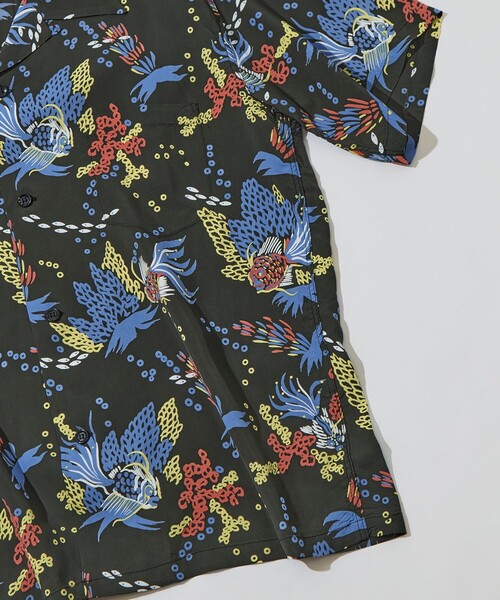 SUN SURF(サンサーフ)の「【SUN SURF/サンサーフ】TROPICAL FISHHOALOHA(シャツ/ブラウス・メンズ・ブラック/グリーン・L/XL)」の6枚目の写真