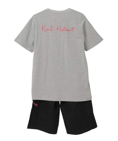 KARL HELMUT(カールヘルム)の「半袖ロゴTシャツ+短パンツ サマーセット(Tシャツ/カットソー・メンズ・ホワイト系その他/グレー系その他・LARGE/MEDIUM)」の4枚目の写真