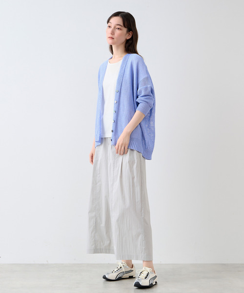 LOGEMENT DE CLAIRE(ロジュモンドクレール)の「【LOURMARIN】ペーパーヤーンカルマカーディガン(カーディガン/ボレロ・レディース・モカ/グレー/ライトグレー/サックスブルー・FREE)」の10枚目の写真