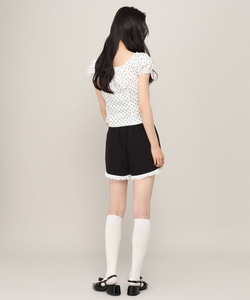 Heather(ヘザー)の「裾フリルタイトショートパンツ 1042449(その他パンツ・レディース・ブラック/グレー・FREE)」の5枚目の写真