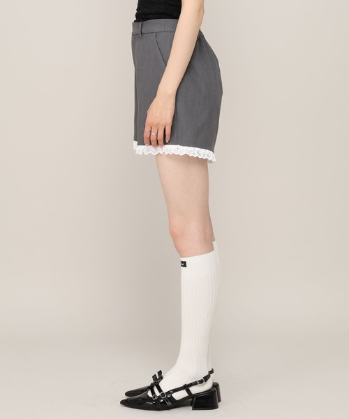 Heather(ヘザー)の「裾フリルタイトショートパンツ 1042449(その他パンツ・レディース・ブラック/グレー・FREE)」の12枚目の写真