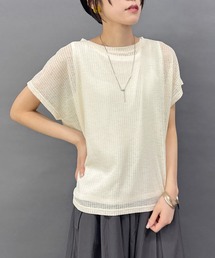 NICOLE white | 透け感のあるシアートップス×タンクセット(その他トップス)