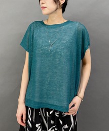 透け感のあるシアートップス×タンクセット