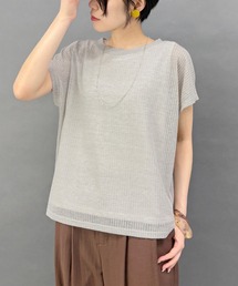 透け感のあるシアートップス×タンクセット