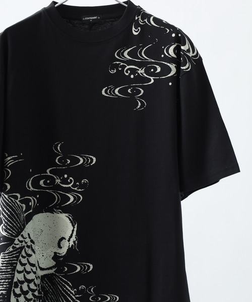 FUNALIVE(ファンアライブ)の「和柄半袖Tシャツ(Tシャツ/カットソー・メンズ・ホワイト系4/ホワイト系6/ブラック系1/ブラック系3/ホワイト系2/ブラック系5/ホワイト系3/ブラック系6/ホワイト系5/ブラック系2/ブラック系4/ホワイト系1・L/M)」の7枚目の写真