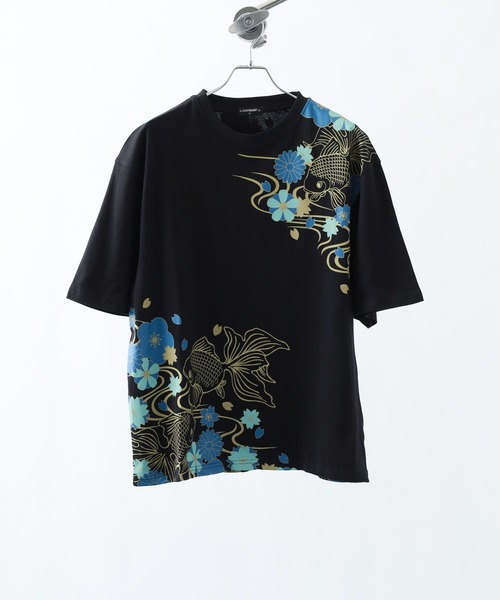 FUNALIVE(ファンアライブ)の「和柄半袖Tシャツ(Tシャツ/カットソー・メンズ・ホワイト系4/ホワイト系6/ブラック系1/ブラック系3/ホワイト系2/ブラック系5/ホワイト系3/ブラック系6/ホワイト系5/ブラック系2/ブラック系4/ホワイト系1・L/M)」の18枚目の写真