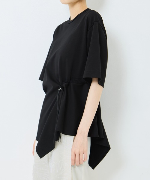 UJOH(ウジョー)の「【UJOH/ウジョー】《STUDIOUS別注》Flare Half Sleeve T/フレアハーフスリーブTシャツ(Tシャツ/カットソー・レディース・ホワイト/ブラック/ブラウン・2)」の14枚目の写真