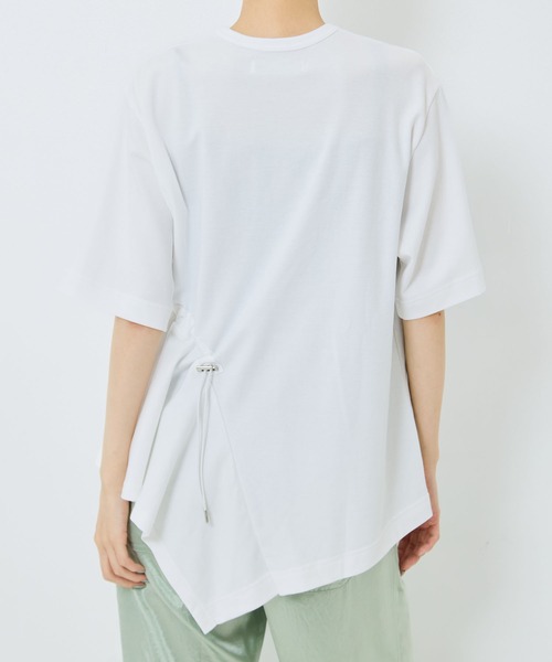 UJOH(ウジョー)の「【UJOH/ウジョー】《STUDIOUS別注》Flare Half Sleeve T/フレアハーフスリーブTシャツ(Tシャツ/カットソー・レディース・ホワイト/ブラック/ブラウン・2)」の20枚目の写真