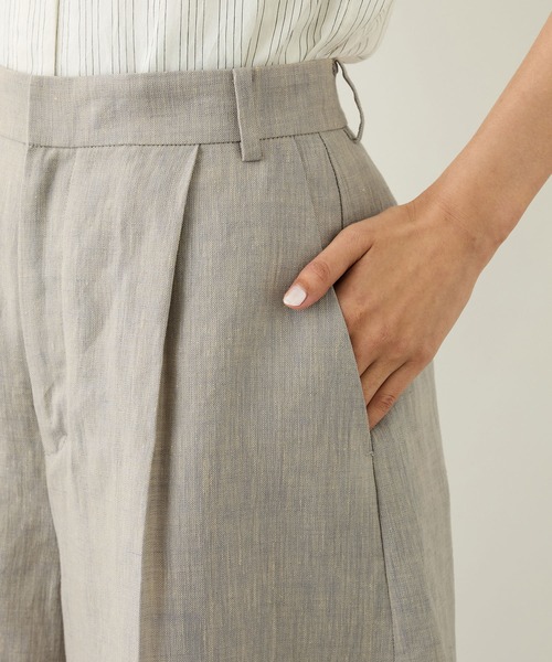 ROPE'(ロペ)の「チンツリネンAラインハーフパンツ/セットアップ対応(その他パンツ・レディース・キャメル/ベージュ・38/36)」の7枚目の写真