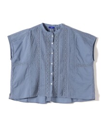 【SHIPS別注】Fanaka:〈手洗い可能〉リバー レース フレンチスリーブ ブラウス