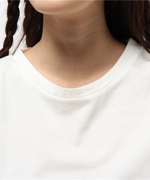 earth music&ecology（アースミュージックアンドエコロジー）の「【2016Summer】袖フリルドロップショルダープルオーバー（Tシャツ/カットソー・レディース・ベージュ/ネイビー/カーキ/オフホワイト・FREE）」の8枚目の写真