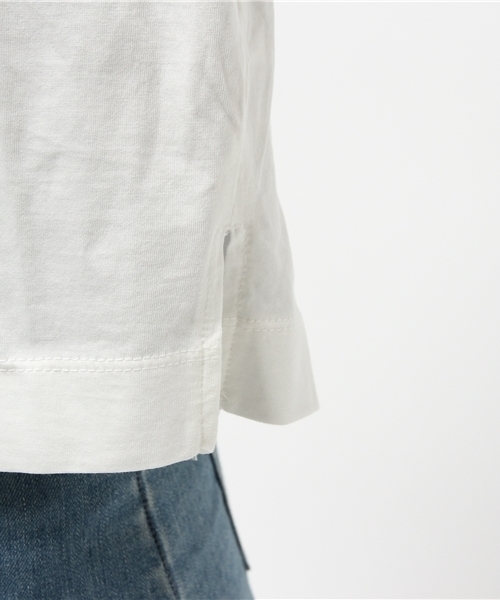 earth music&ecology（アースミュージックアンドエコロジー）の「【2016Summer】袖フリルドロップショルダープルオーバー（Tシャツ/カットソー・レディース・ベージュ/ネイビー/カーキ/オフホワイト・FREE）」の10枚目の写真