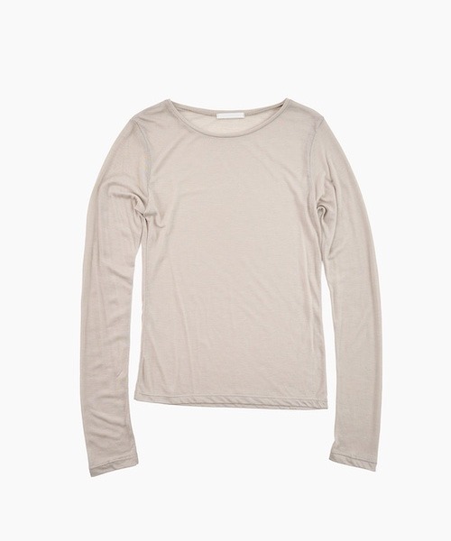 raucohouse(ラウコハウス)の「マイルドシアーロングスリーブ(Tシャツ/カットソー・レディース・ホワイト/ベージュ/ブラック/グレー/ピンク・FREE)」の4枚目の写真