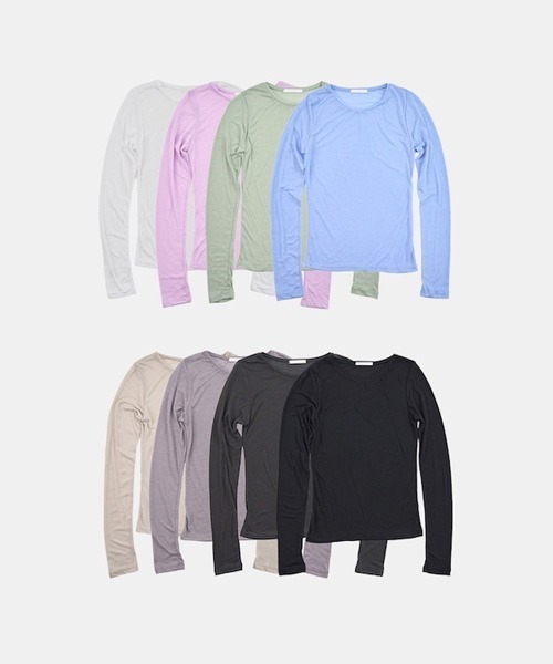 raucohouse(ラウコハウス)の「マイルドシアーロングスリーブ(Tシャツ/カットソー・レディース・ホワイト/ベージュ/ブラック/グレー/ピンク・FREE)」の18枚目の写真