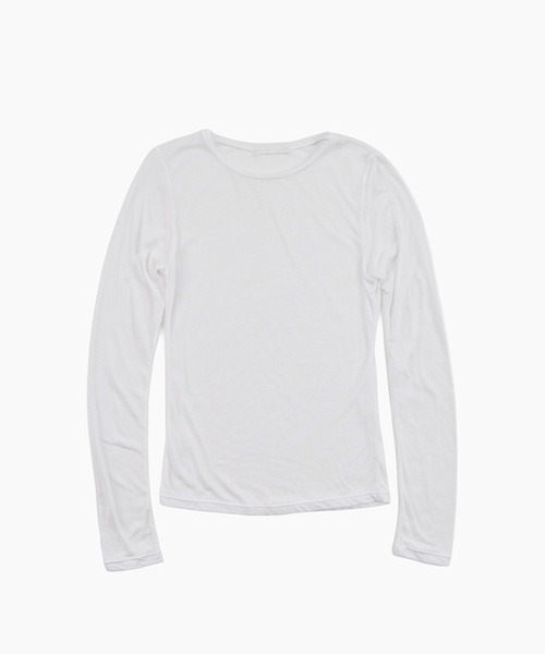 raucohouse(ラウコハウス)の「マイルドシアーロングスリーブ(Tシャツ/カットソー・レディース・ホワイト/ベージュ/ブラック/グレー/ピンク・FREE)」の13枚目の写真