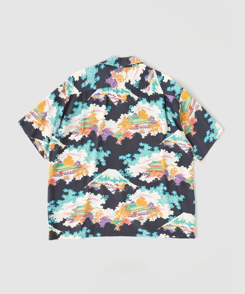 SUN SURF(サンサーフ)の「SUN SURF / サンサーフ "ANCIENT CAPITAL"S/S RAYON HAWAIIAN SHIRT(シャツ/ブラウス・メンズ・ブラック・LARGE/MEDIUM)」の2枚目の写真