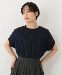 【接触冷感】ギャザーフレンチスリーブプルオーバー