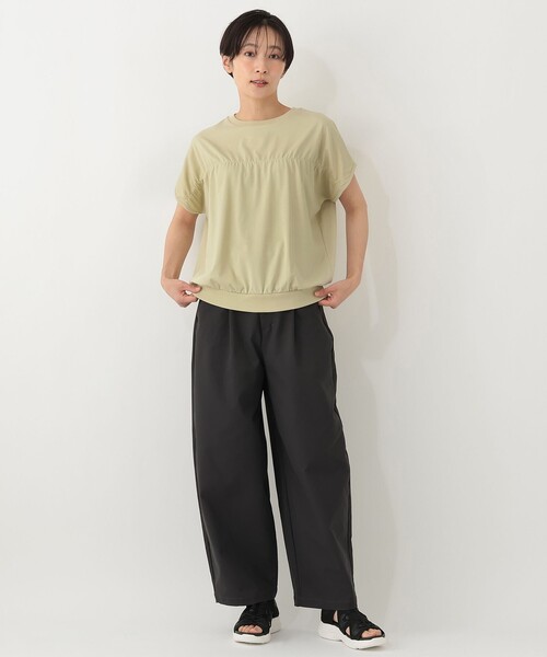 Afternoon Tea（アフタヌーンティー）の「【接触冷感】ギャザーフレンチスリーブプルオーバー（Tシャツ/カットソー・レディース・ライトグリーン/ネイビー/ライトブルー・MEDIUM）」の9枚目の写真