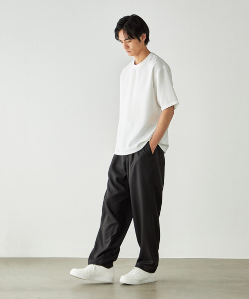 COMME CA ISM(コムサイズム)の「メランジポリエステル ワンタックワイドテーパード イージーパンツ / セットアップ対応(その他パンツ・メンズ・ダークブラウン/グレー/ブラック・MEDIUM/LARGE)」の11枚目の写真