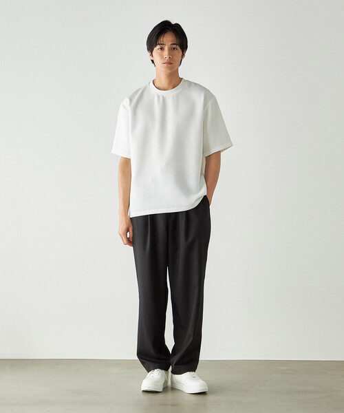COMME CA ISM(コムサイズム)の「メランジポリエステル ワンタックワイドテーパード イージーパンツ / セットアップ対応(その他パンツ・メンズ・ダークブラウン/グレー/ブラック・MEDIUM/LARGE)」の12枚目の写真