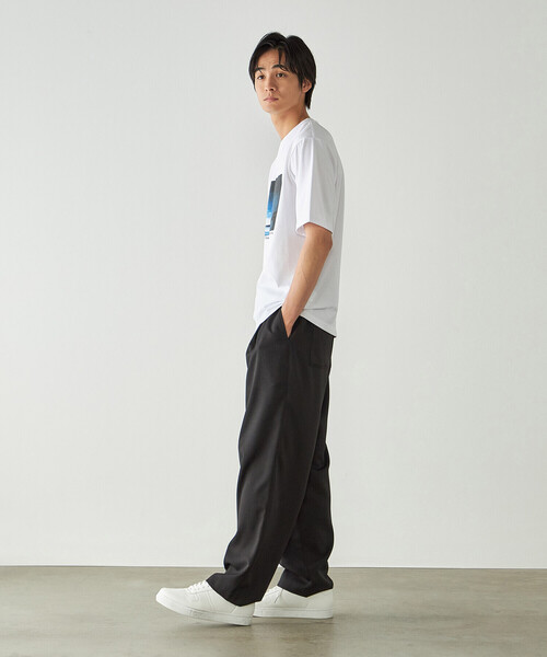 COMME CA ISM(コムサイズム)の「メランジポリエステル ワンタックワイドテーパード イージーパンツ / セットアップ対応(その他パンツ・メンズ・ダークブラウン/グレー/ブラック・MEDIUM/LARGE)」の15枚目の写真