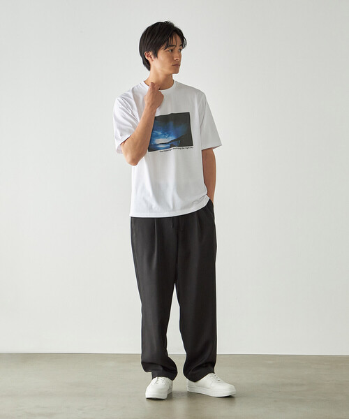 COMME CA ISM(コムサイズム)の「メランジポリエステル ワンタックワイドテーパード イージーパンツ / セットアップ対応(その他パンツ・メンズ・ダークブラウン/グレー/ブラック・MEDIUM/LARGE)」の16枚目の写真