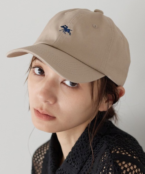 POLOCHAMPS(ポロチャンプス)の「【POLOCHAMPS/ポロチャンプス】ワンポイント刺繍 ローキャップ ユニセックス(キャップ・レディース・ダークグリーン/ベージュ/ネイビー/ブラック/グレイッシュベージュ・FREE)」の2枚目の写真