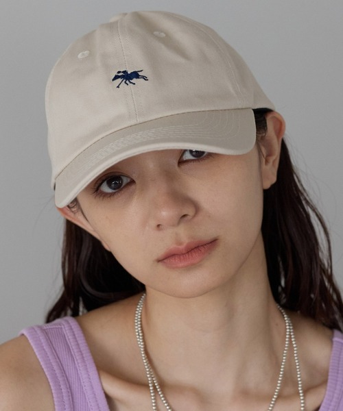 POLOCHAMPS(ポロチャンプス)の「【POLOCHAMPS/ポロチャンプス】ワンポイント刺繍 ローキャップ ユニセックス(キャップ・レディース・ダークグリーン/ベージュ/ネイビー/ブラック/グレイッシュベージュ・FREE)」の3枚目の写真
