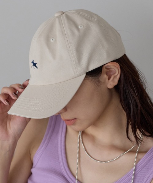 POLOCHAMPS(ポロチャンプス)の「【POLOCHAMPS/ポロチャンプス】ワンポイント刺繍 ローキャップ ユニセックス(キャップ・レディース・ダークグリーン/ベージュ/ネイビー/ブラック/グレイッシュベージュ・FREE)」の6枚目の写真