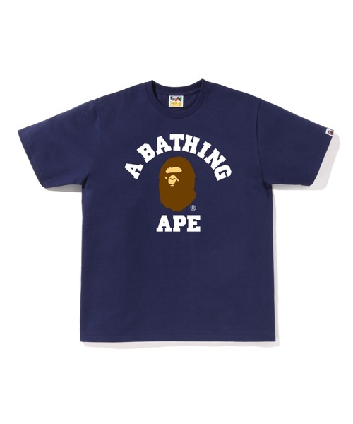 A BATHING APE（アベイシングエイプ）の「COLLEGE TEE（Tシャツ/カットソー・メンズ・ネイビー/グレー/オリーブ/ホワイト/ブルー/ブラック/ピンク/ブラウン・LARGE/X-LARGE/SMALL/MEDIUM/XX-LARGE/XXX-LARGE）」の6枚目の写真