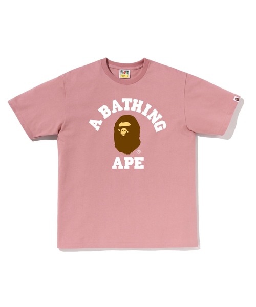 A BATHING APE（アベイシングエイプ）の「COLLEGE TEE（Tシャツ/カットソー・メンズ・ネイビー/グレー/オリーブ/ホワイト/ブルー/ブラック/ピンク/ブラウン・LARGE/X-LARGE/SMALL/MEDIUM/XX-LARGE/XXX-LARGE）」の8枚目の写真