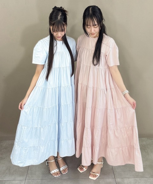 DONOBAN（ドノバン）の「ティアードワンピース（ワンピース・レディース・ライトブルー/ホワイト/ライトピンク/ブラック・ONE SIZE）」の13枚目の写真
