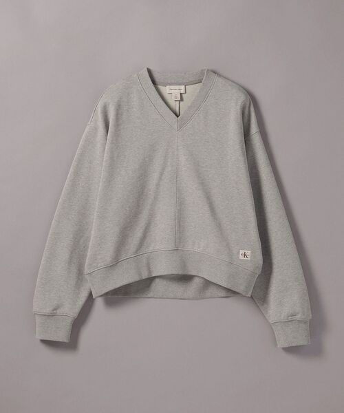 Calvin Klein（カルバン・クライン）の「スウェット - プレミアムテリーVネックトレーナー（スウェット・レディース・グレー・S/XS）」の6枚目の写真
