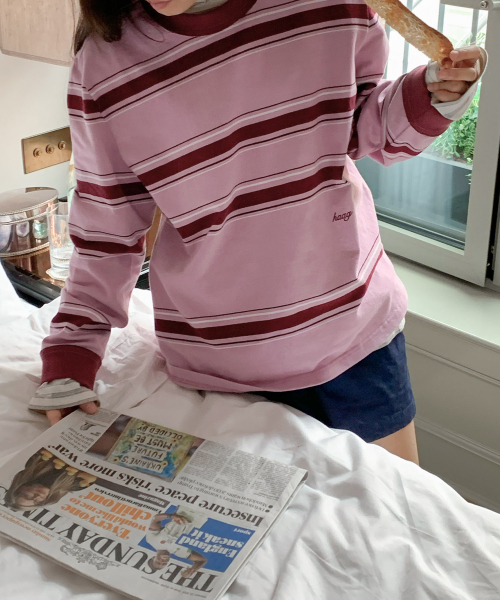 haag(ヘイグ)の「a vivid single sweatshirt (pale pink)(Tシャツ/カットソー・レディース・その他・FREE)」の6枚目の写真